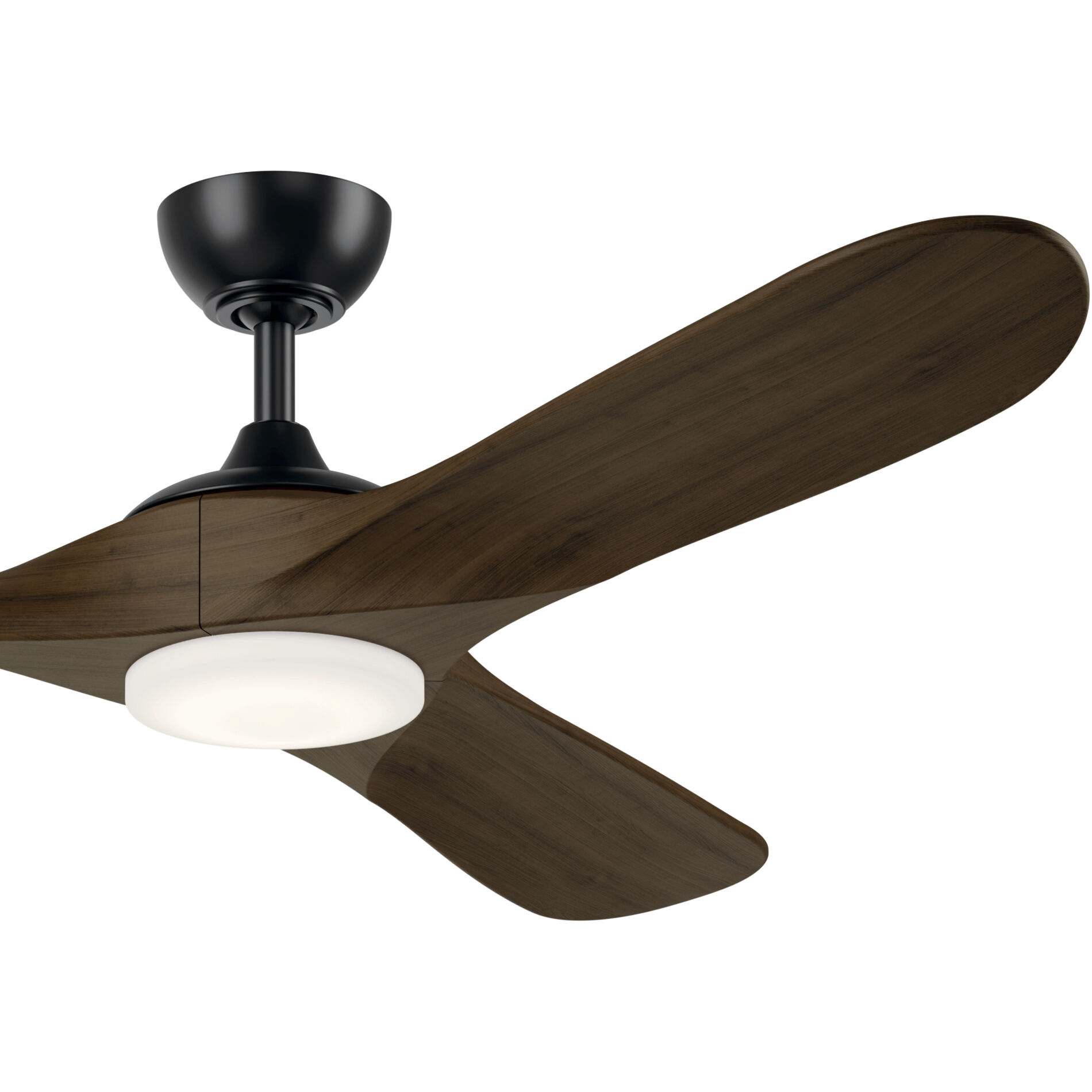Mylo 60 inch Satin Black with Aged Walnut Blades Ceiling Fan