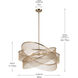 Khaite 6 Light Champagne Bronze Chandelier Ceiling Light