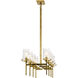 Alton 8 Light 17 inch Natural Brass Chandelier Linear (Double) Ceiling Light, Double
