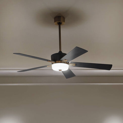 Icon 56 inch Satin Black with Black Blades Ceiling Fan