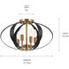 Cecil LED 17.75 inch Champagne Bronze with Black Flush Mount Ceiling Light