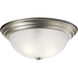 Independence 3 Light 15 inch Brushed Nickel Flush Mount Light Ceiling Light