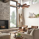 Gentry 65 inch Distressed Black with Walnut Blades Ceiling Fan in Walnut/Walnut Shadowed