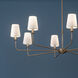 Pallas 8 Light 42.75 inch Brushed Natural Brass Chandelier Ceiling Light