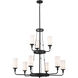 Homestead Vetivene 9 Light 40 inch Textured Black Chandelier Ceiling Light, Vetivene