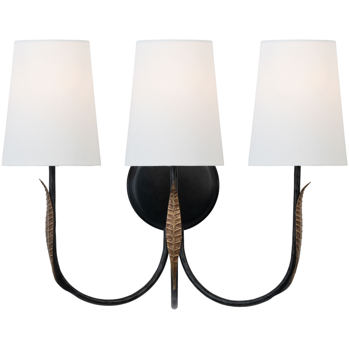 Thomas O'Brien Kairos LED 17.5 inch Aged Iron and Roman Bronze Triple Sconce Wall Light