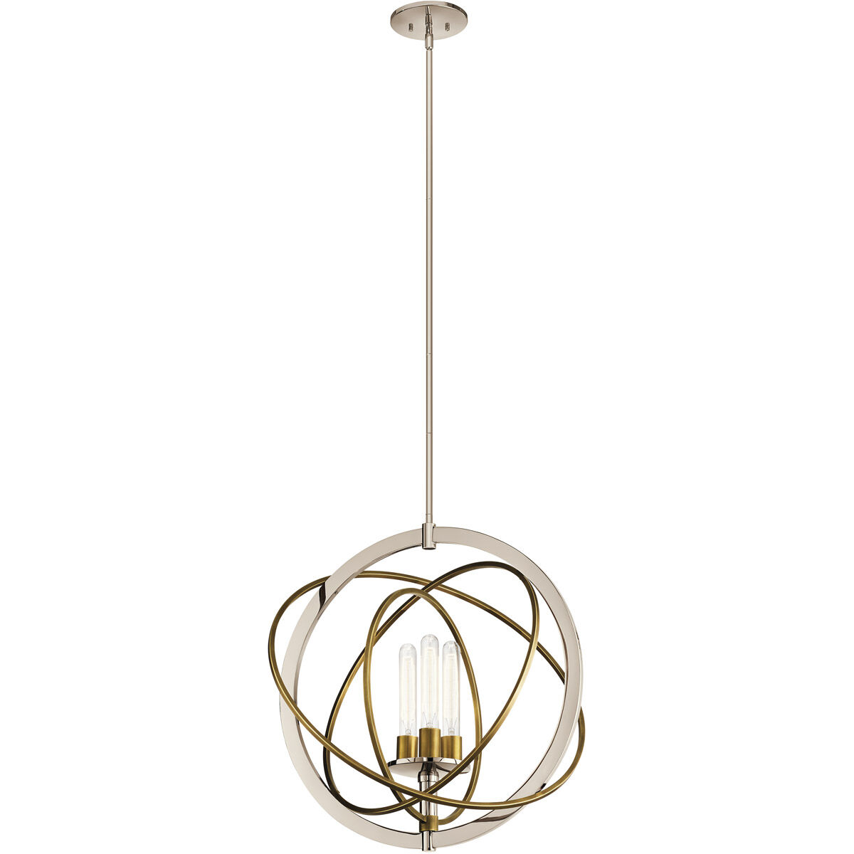 Ibis 3 Light 23 inch Polished Nickel Pendant Ceiling Light