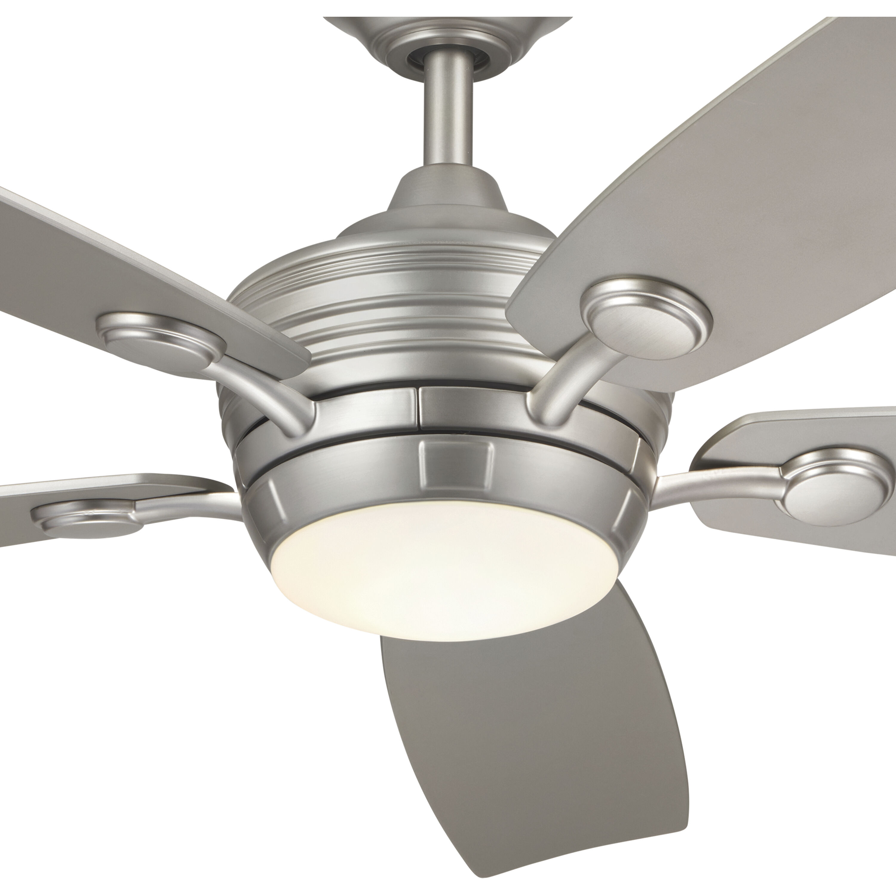 Tranquil 56 inch Brushed Nickel with Silver Blades Ceiling Fan