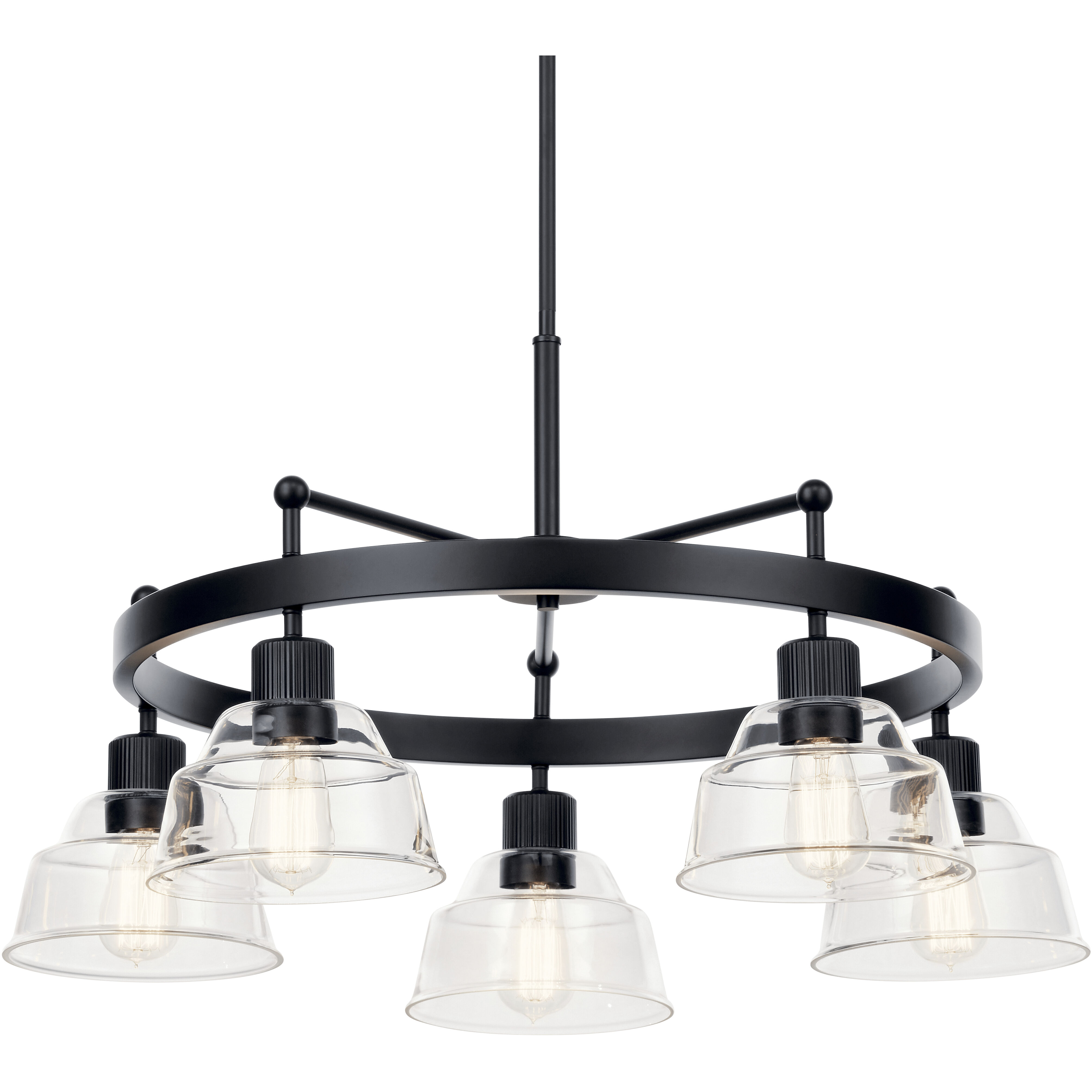 Eastmont 5 Light 31.5 inch Black Chandelier Ceiling Light, Large