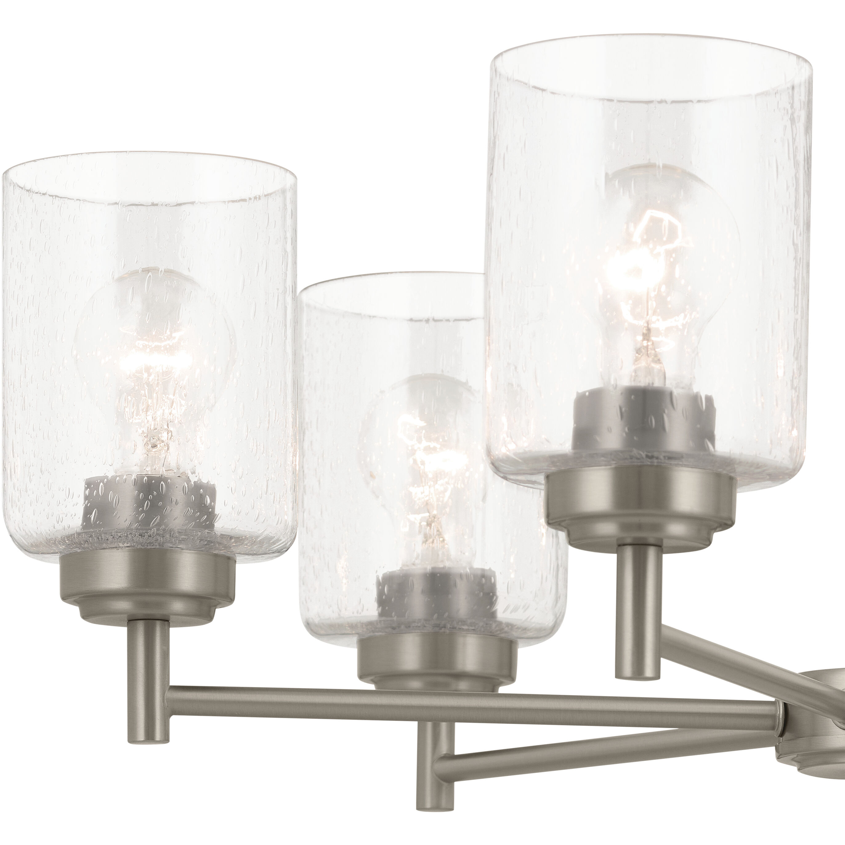 Winslow 6 Light Brushed Nickel Chandelier Ceiling Light, Large