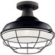 Pier 1 Light 13 inch Black Pendant/Semi Flush Ceiling Light