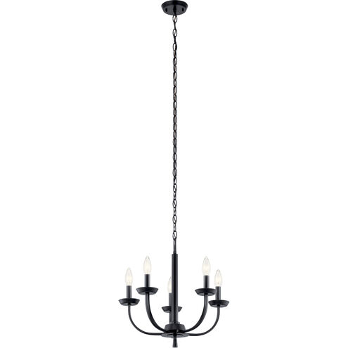 Kennewick 5 Light 18 inch Black Chandelier Ceiling Light