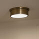 Serca 3 Light 18 inch Brushed Natural Brass Flush Mount Ceiling Light