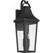 Cleary 2 Light 24 inch Textured Black Outdoor Wall Light