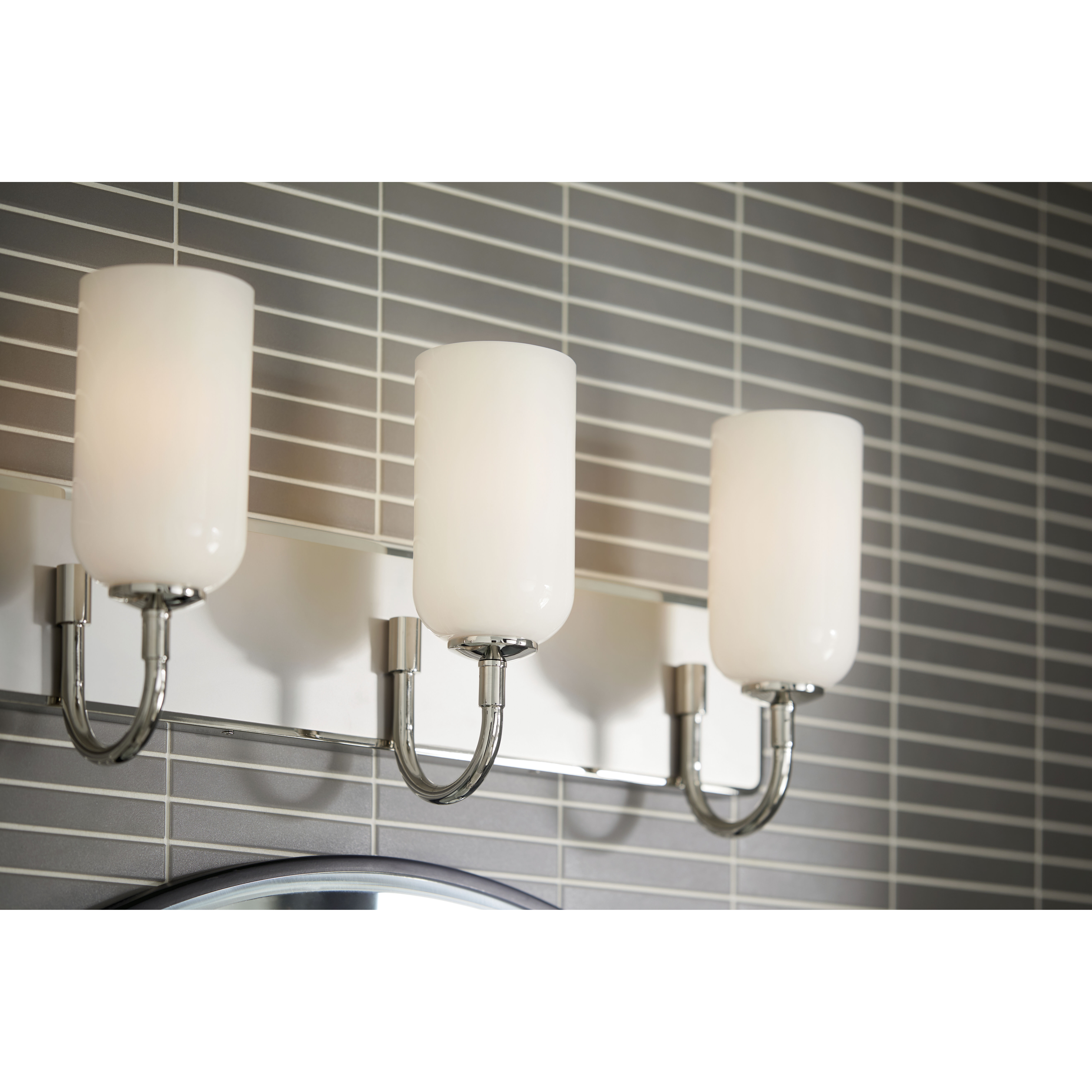 Solia LED 24 inch Polished Nickel with Satin Nickel Bathroom Vanity Light Wall Light
