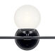 Benno 3 Light 24.5 inch Black Bath Bracket Wall Light, 3 Arm
