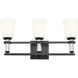 Rosalind 3 Light 23.75 inch Black Bath Vanity Light Wall Light