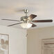 Basics Pro Select 52 inch Brushed Nickel with Walnut Blades Ceiling Fan