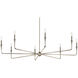 Alvaro 8 Light Polished Nickel Chandelier Ceiling Light, 1 Tier Large