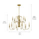 Homestead Karthe 12 Light 42 inch Natural Brass Chandelier Ceiling Light, Karthe
