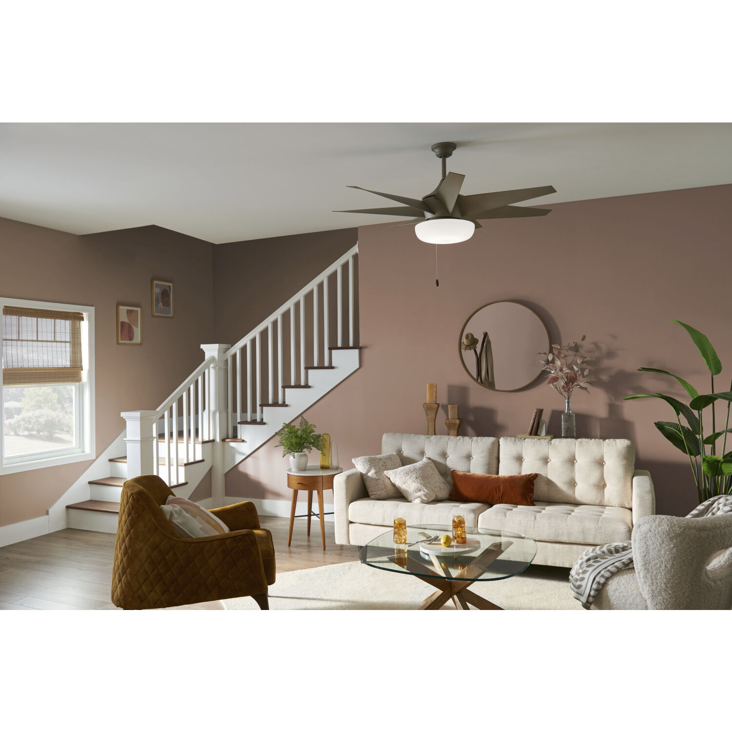 Soft Modern LED White Fan Light Kits