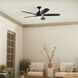 Tranquil 56 inch Satin Black with Black Blades Ceiling Fan