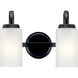 Kennewick 2 Light 13.25 inch Black Bath Vanity Light Wall Light