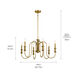 Homestead Karthe 6 Light 29 inch Natural Brass Chandelier Ceiling Light, Karthe