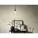 Laria 1 Light Black Pendant Ceiling Light in Clear