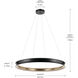 Larousse LED Black Chandelier Ceiling Light