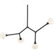 Cassius 4 Light 5.25 inch Black Chandelier Ceiling Light, Convertible