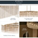 Khaite 5 Light 46.5 inch Champagne Bronze Linear Chandelier Ceiling Light