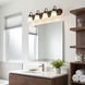 Independence 4 Light 30 inch Tannery Bronze Wall Mt Bath 4 Arm Wall Light