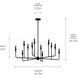 Alvaro 12 Light Black Chandelier Multi Tier Ceiling Light, Multi Tier