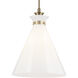 Laria 1 Light Champagne Bronze Pendant Ceiling Light in Opal