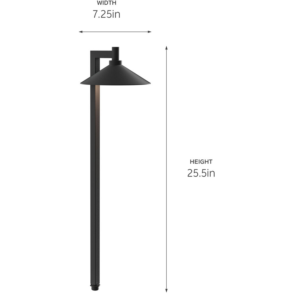Ripley 12 4.30 watt Black Textured Path Light
