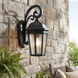 Courtyard 1 Light 18 inch Textured Black Outdoor Wall in A21, Medium