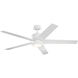 Brahm 56 inch Matte White Ceiling Fan 