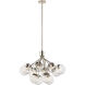 Silvarious 12 Light Polished Nickel Chandelier/Semi Flush Ceiling Light