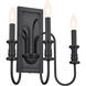 Homestead Karthe 3 Light 10 inch Black Wall Sconce Wall Light, Karthe