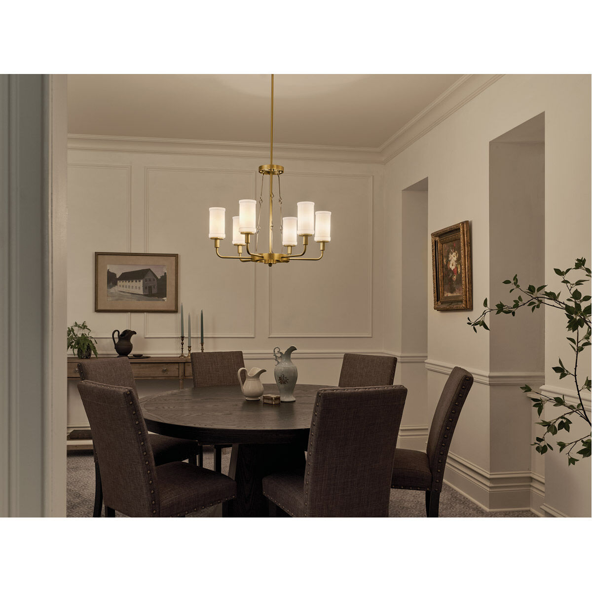 Homestead Vetivene 6 Light 29 inch Natural Brass Chandelier Ceiling Light, Vetivene