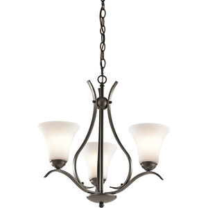 Keiran 3 Light 21 inch Olde Bronze Chandelier 1 Tier Small Ceiling Light in Incandescent, Small