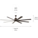 Breda 84 inch Satin Natural Bronze Ceiling Fan