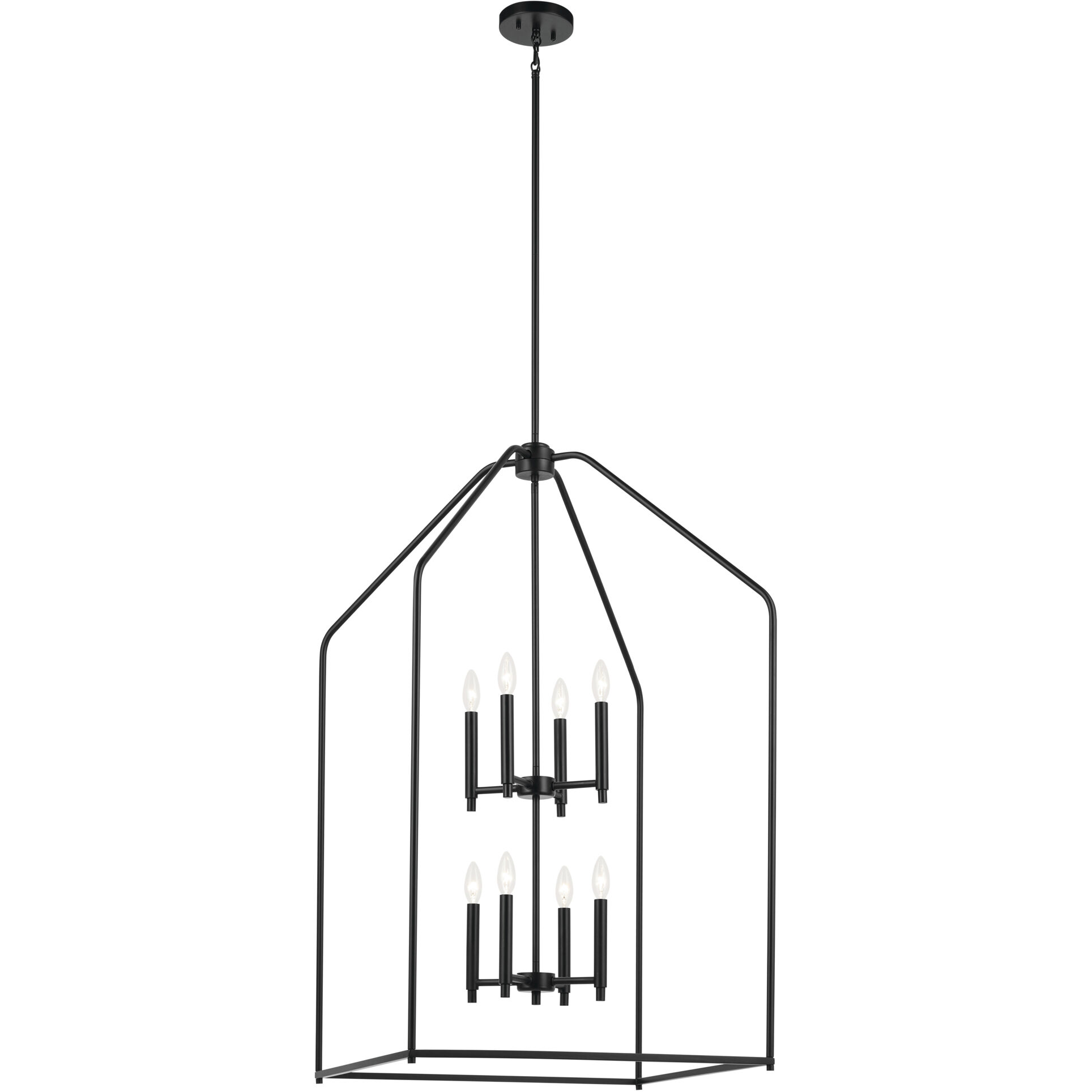 Madden 8 Light 24.25 inch Black Large Foyer Pendant Ceiling Light