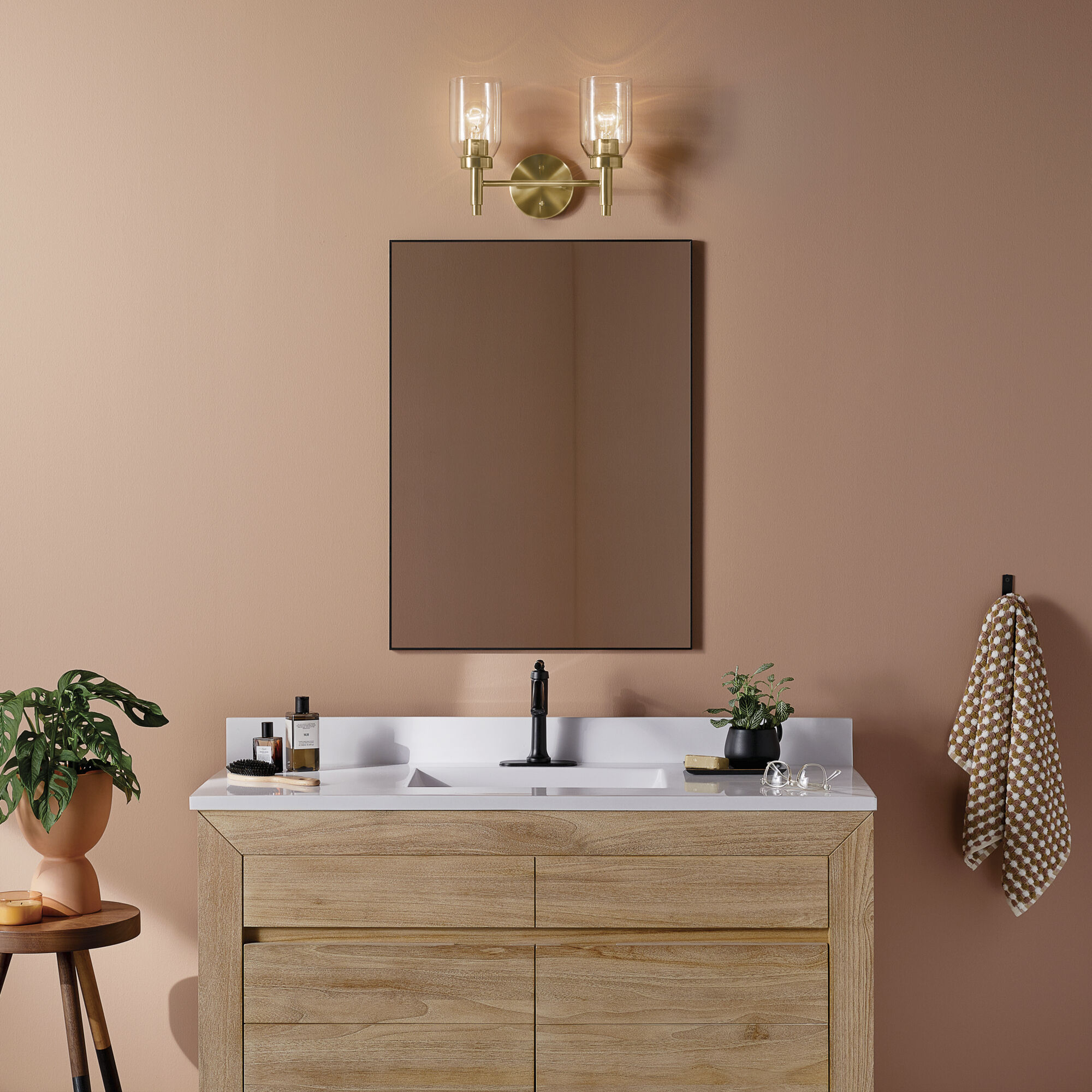 Madden 2 Light 14.25 inch Champagne Bronze Wall Mount Bath Wall Light, 2 Arm