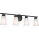 Stamos 4 Light 31 inch Black Bath Vanity Light Wall Light, 4 Arm
