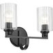 Gioe 2 Light 14.25 inch Black Vanity Light Wall Light