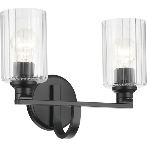 Gioe 2 Light 14.25 inch Black Vanity Light Wall Light