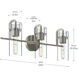 Niccol 3 Light 24 inch Brushed Nickel Vanity Light Wall Light