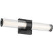 Laurene LED 18.5 inch Black Linear Bath Bar Wall Light, Small